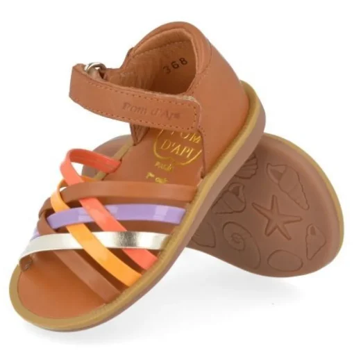 sandalen cognac